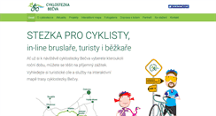 Desktop Screenshot of cyklostezkabecva.com