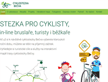 Tablet Screenshot of cyklostezkabecva.com